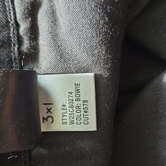 3x1 Distressed Black Denim Jeans Bowie 578 Size 24 - Picture 9 of 9